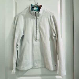 Tommy Bahama White Half-Zip Cotton Pullover